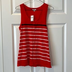 Gap red striped tank top XS